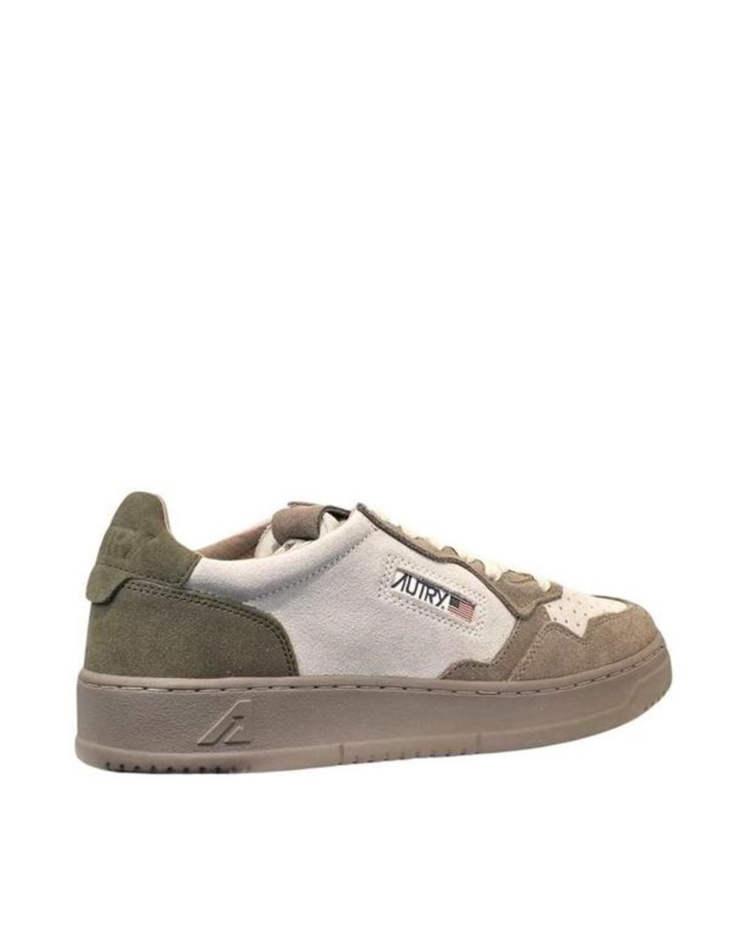 Autry Gray Panelled Low-Top Sneakers for men
