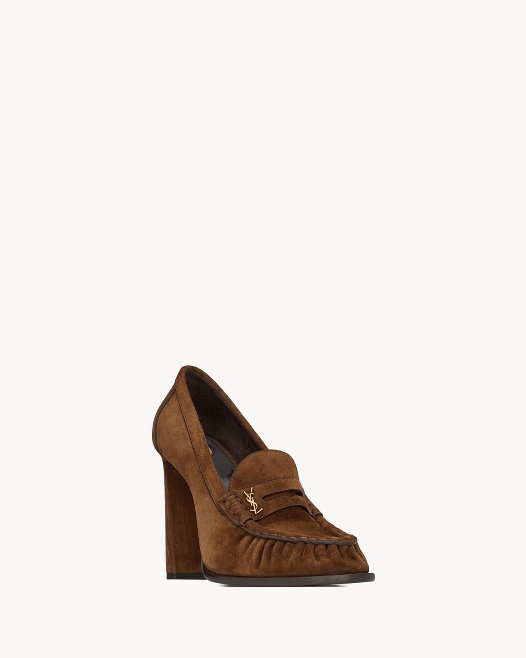 Saint Laurent Brown Le Loafer 110 Heeled Pumps