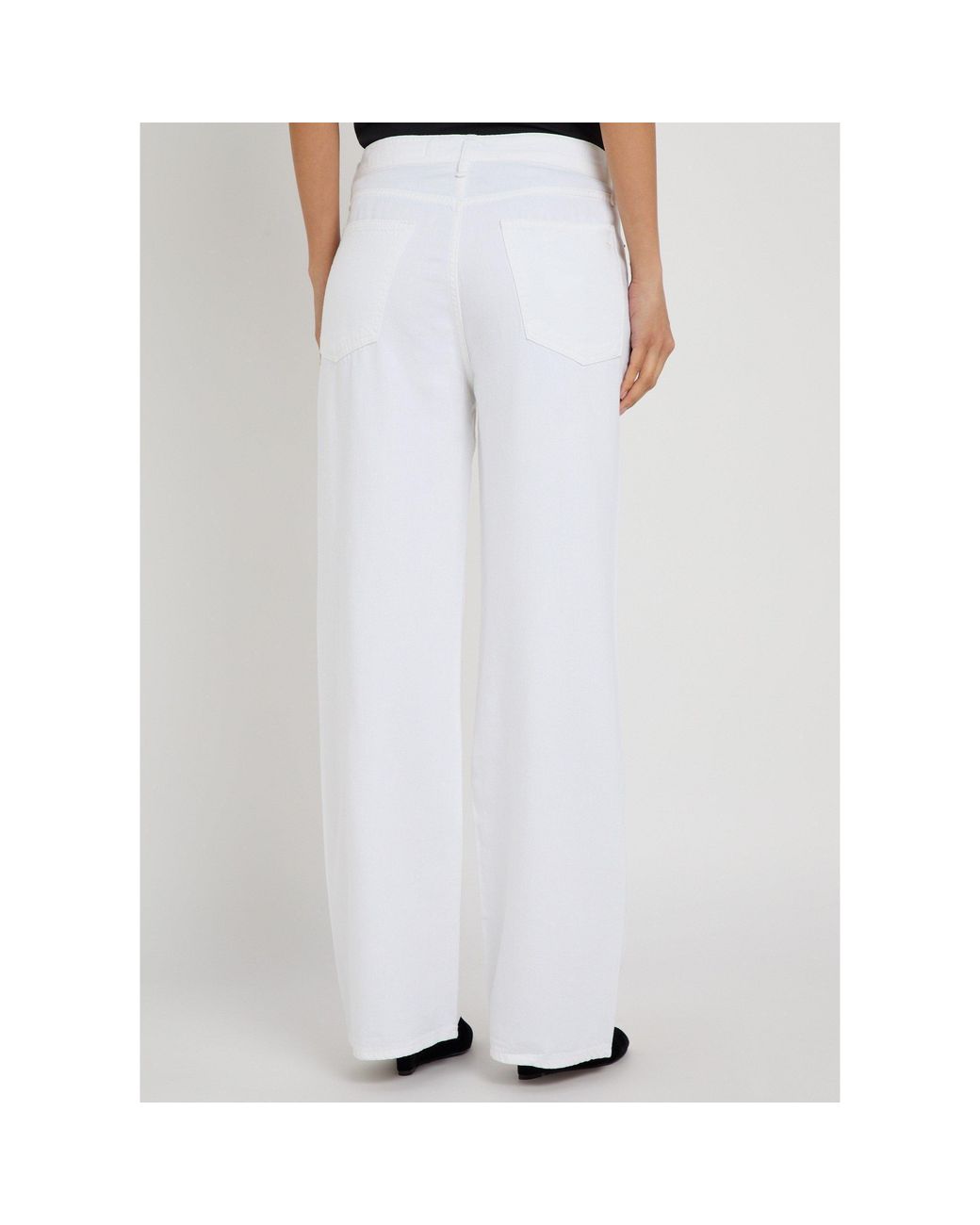 Rag & Bone White Loose Straight-Leg Jeans