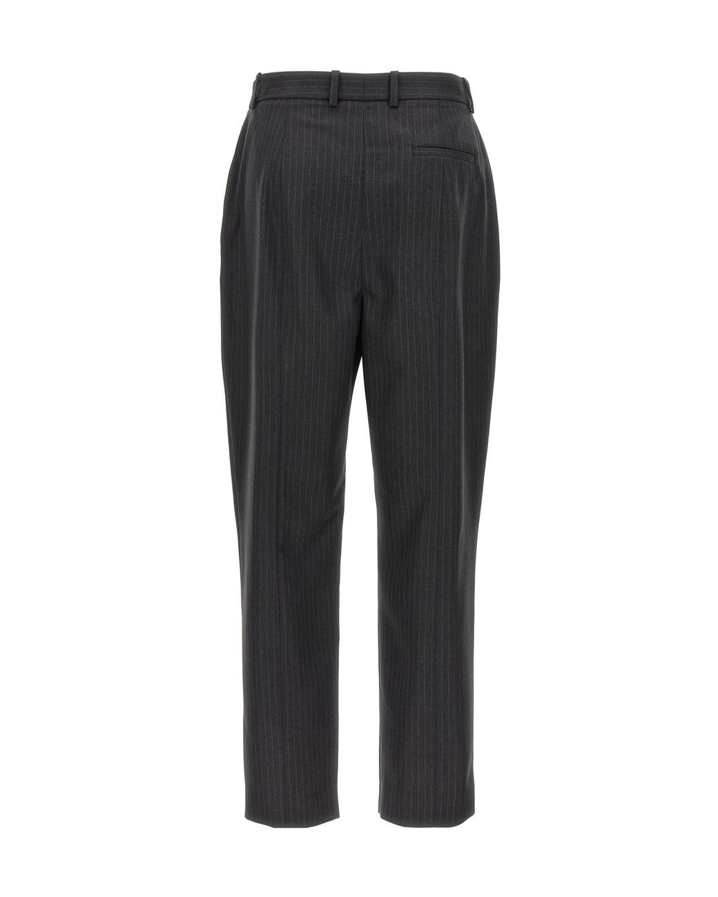 McQueen Black アレキサンダーマックイーン ストレートレッグ ピンストライプ テーラードパンツ