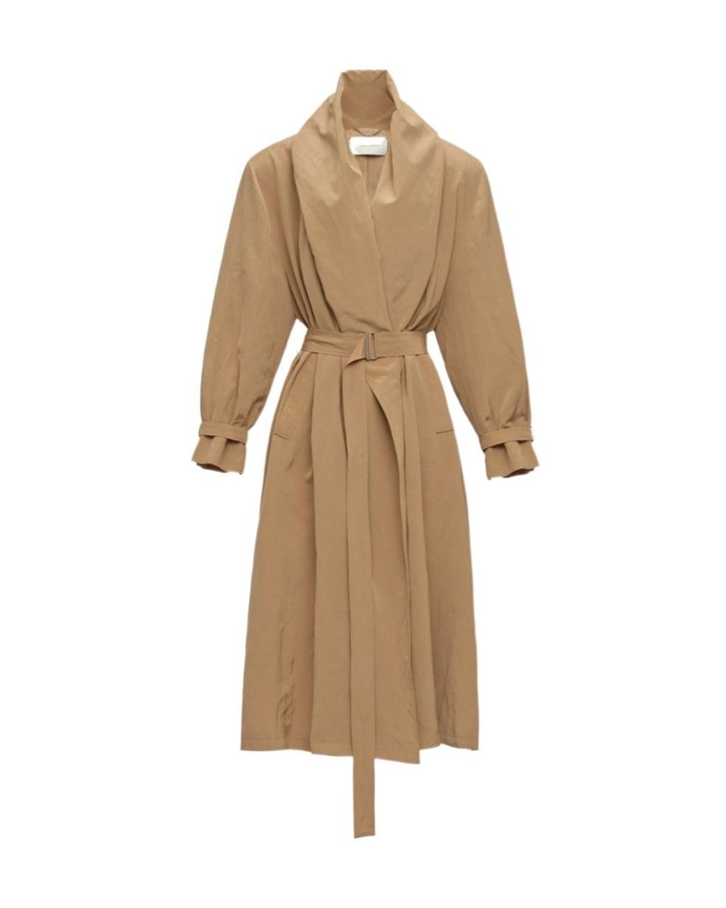 Magda Butrym Natural Belted Hooded Coat