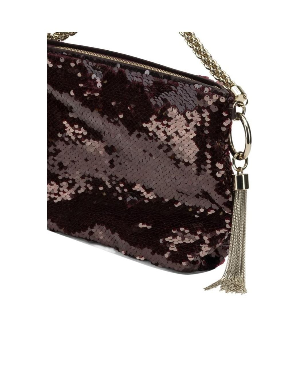 Jimmy Choo Black Callie Sequin Shoulder Bag