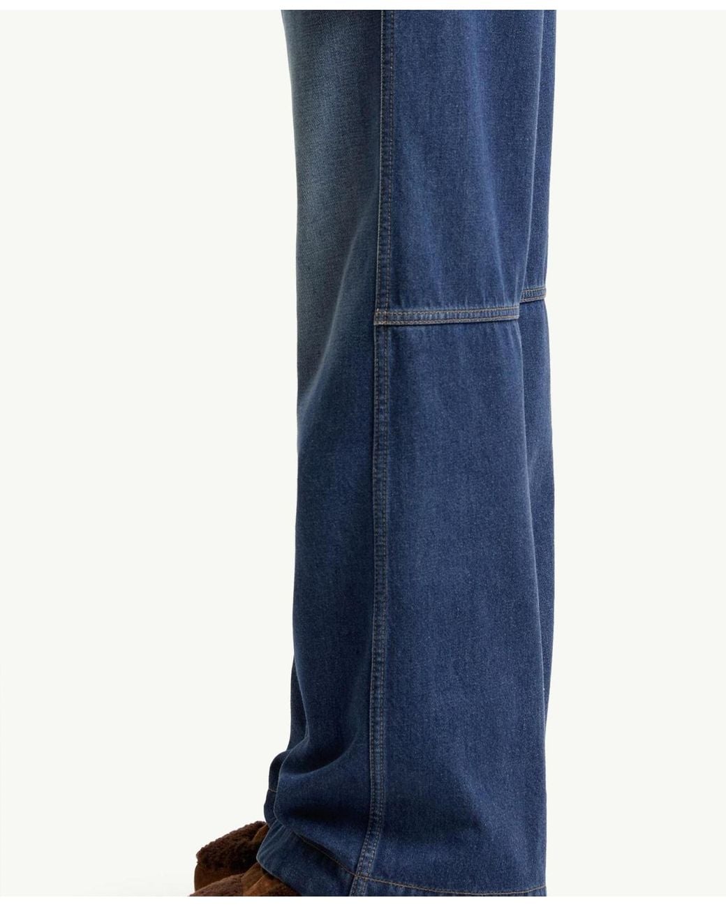 Moncler Blue Technical Denim Pants