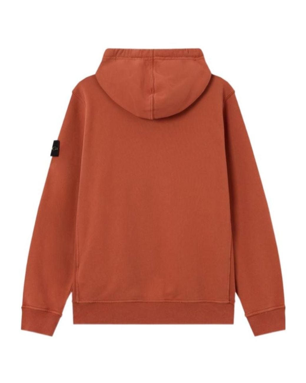 Stone Island Orange Brushed Organic Cotton Hoodie for men