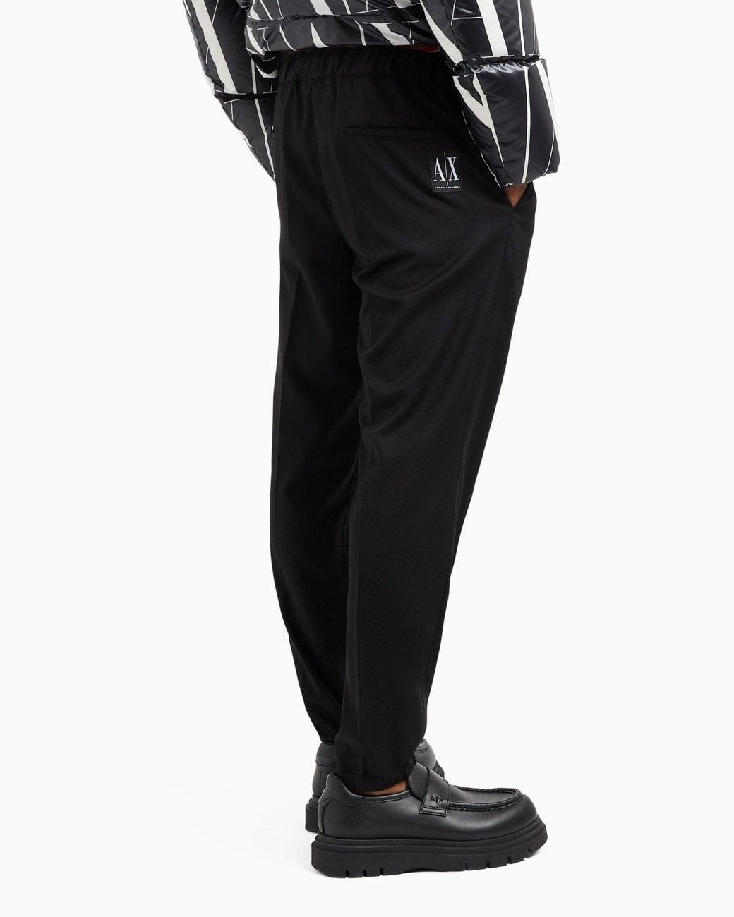 ARMANI EXCHANGE Blue Drawstring Trousers With Logo On The Back for men