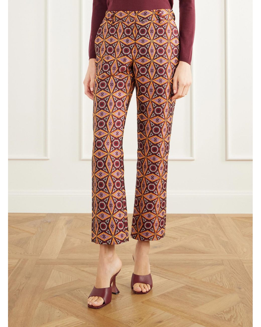 LaDoubleJ Red Knit Straight-Leg Pants