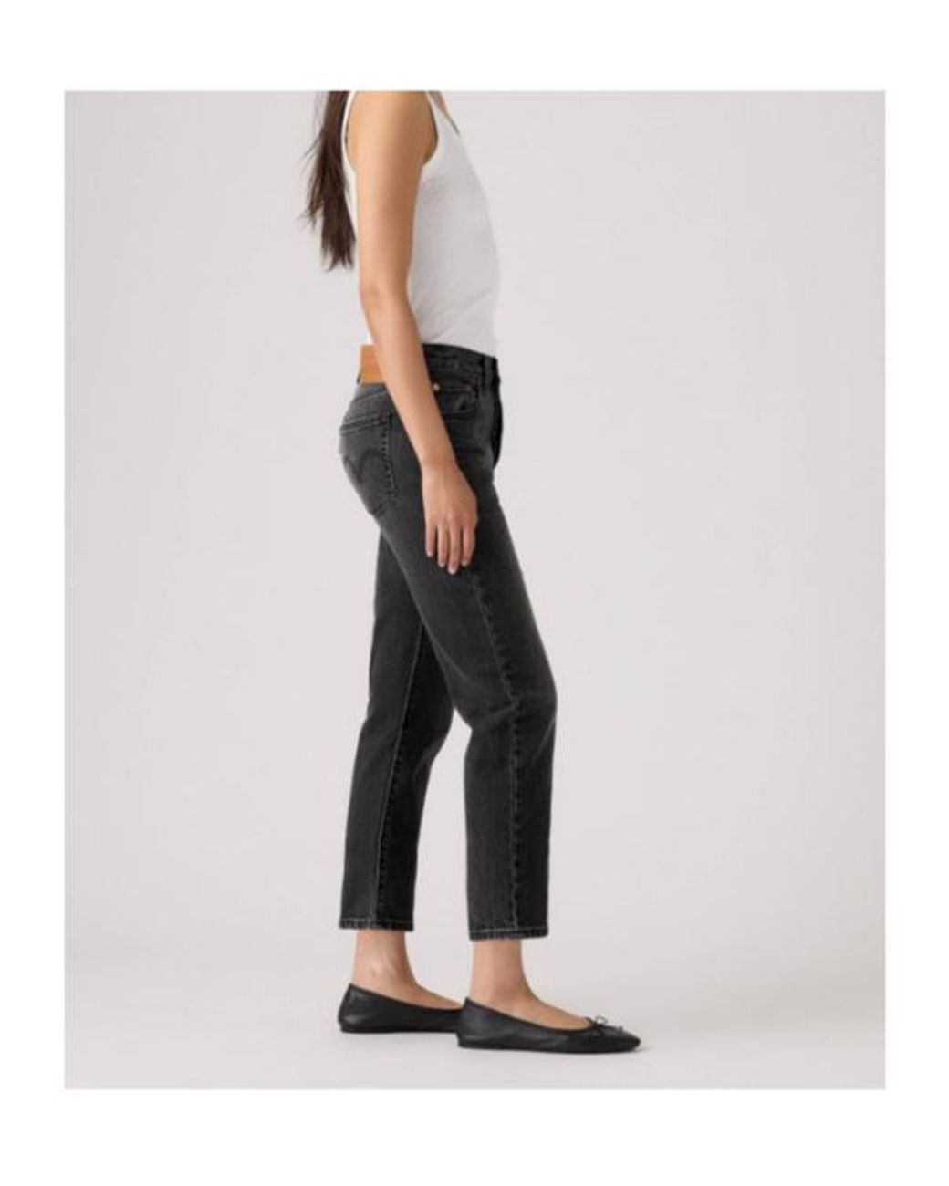 Levi's Gray 501 Original Cropped Jeans