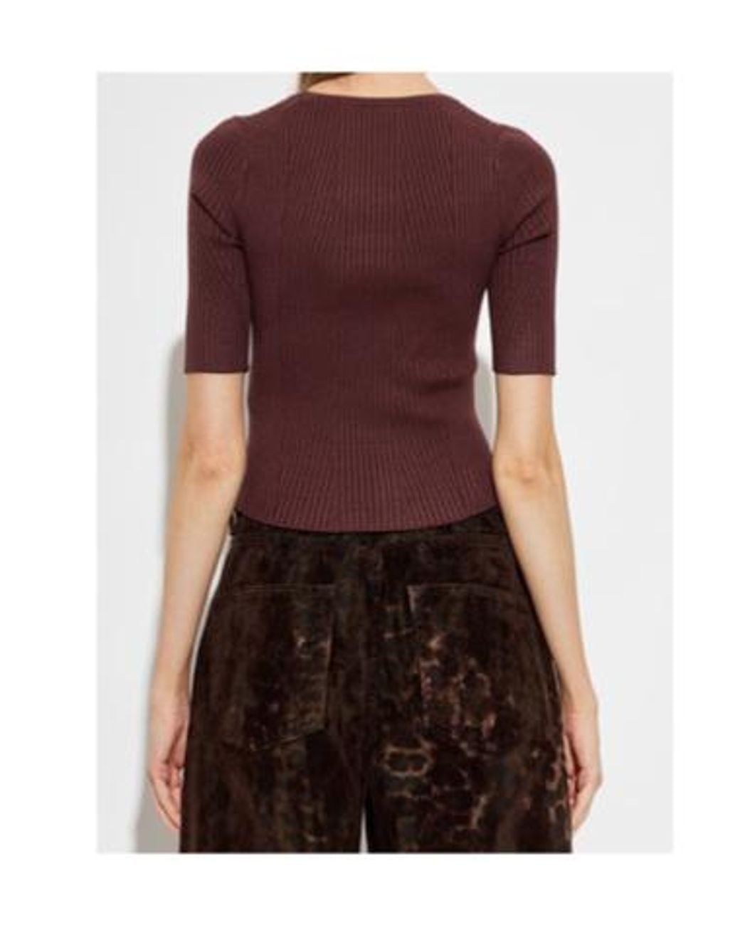 AllSaints Purple Cruz Hally Square-Neck T-Shirt