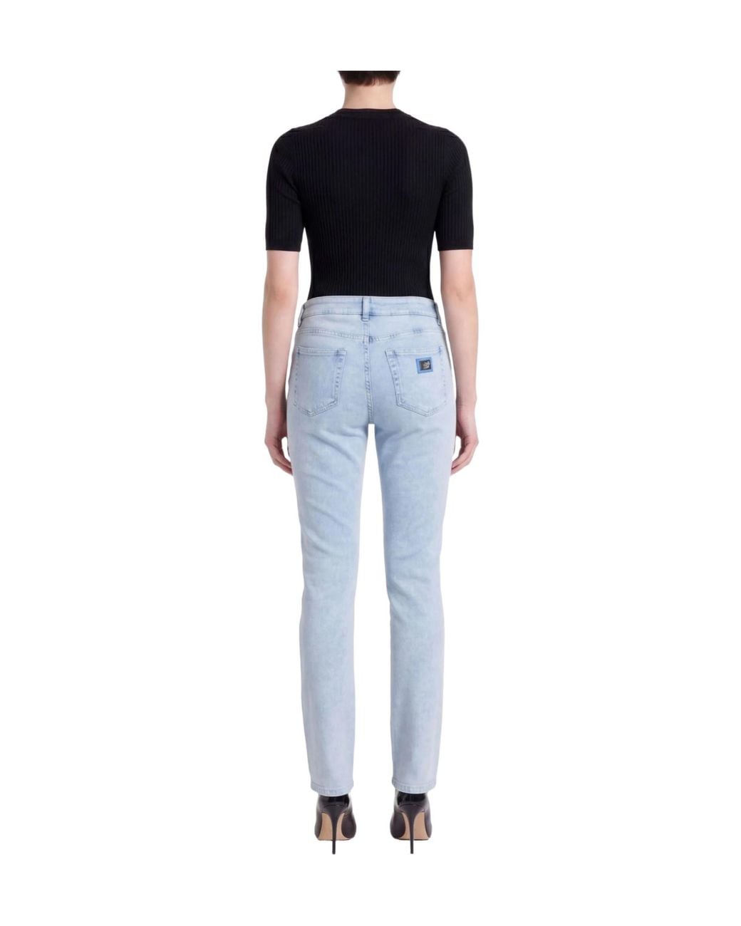Dolce & Gabbana Blue Mid-Rise Slim-Fit Jeans
