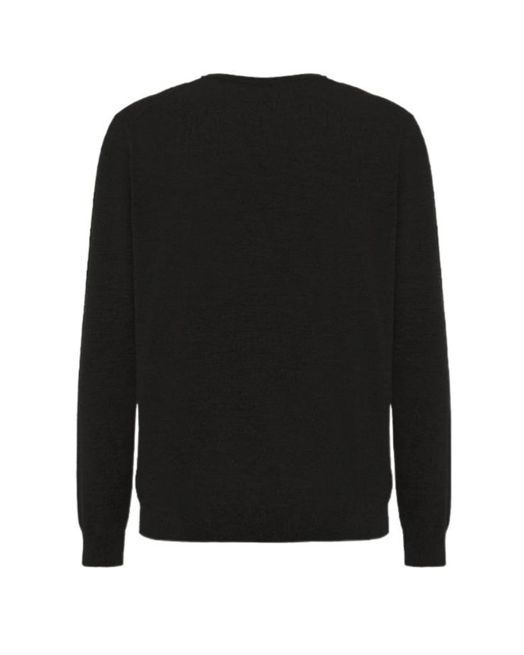 Malo Black Basic Crewneck Knitwear for men