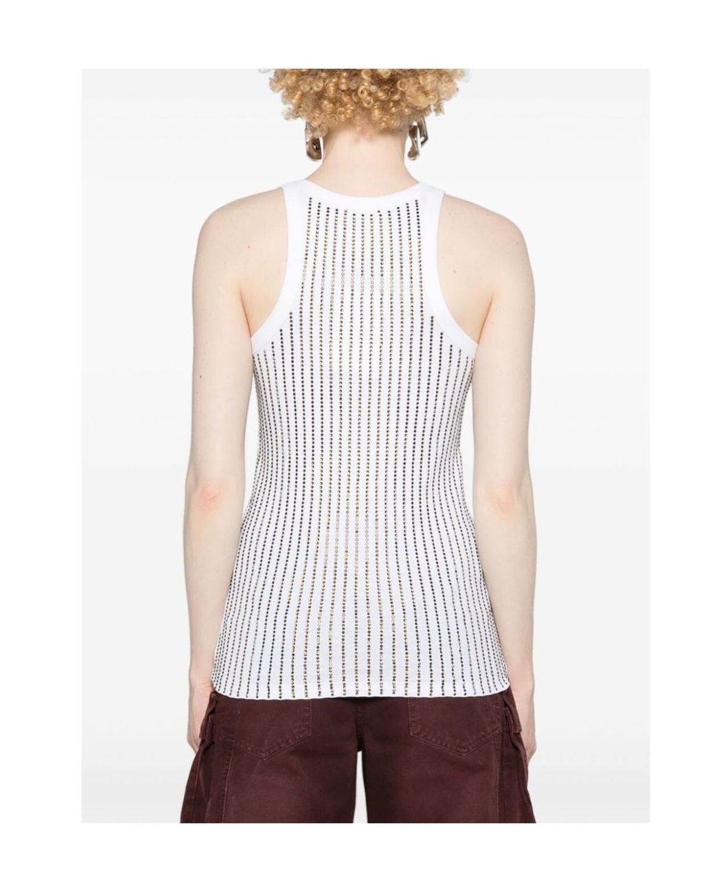 The Attico White Round-Neck Vest