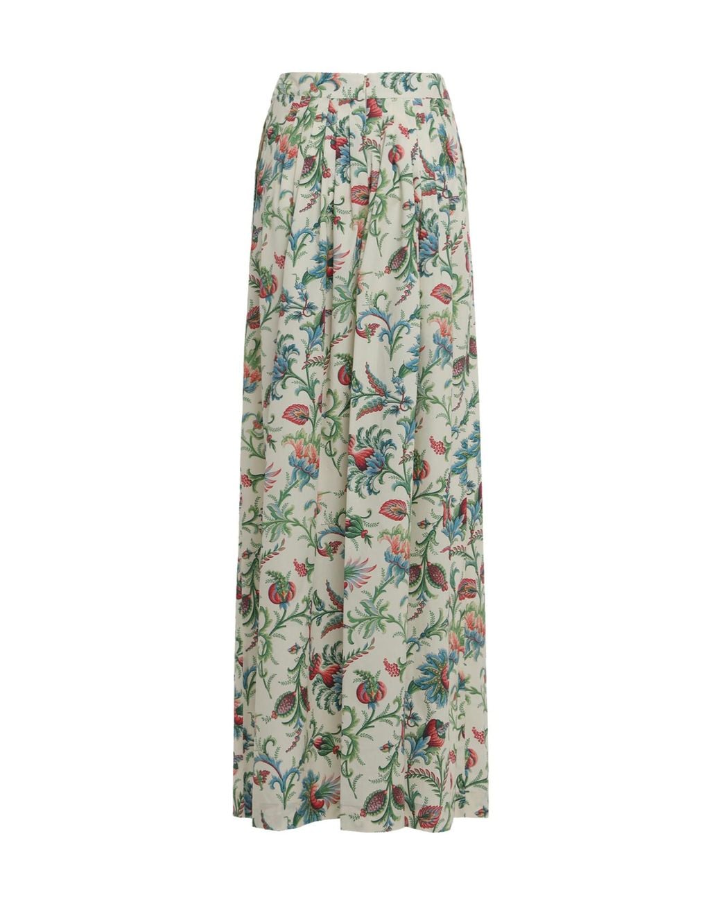 Etro Green Paisley Printed Midi Skirt