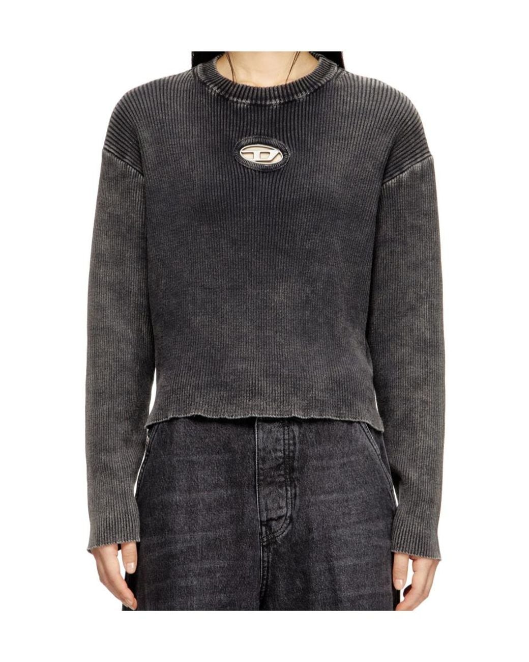 DIESEL Black M-Anchorex Logo-Detail Sweater
