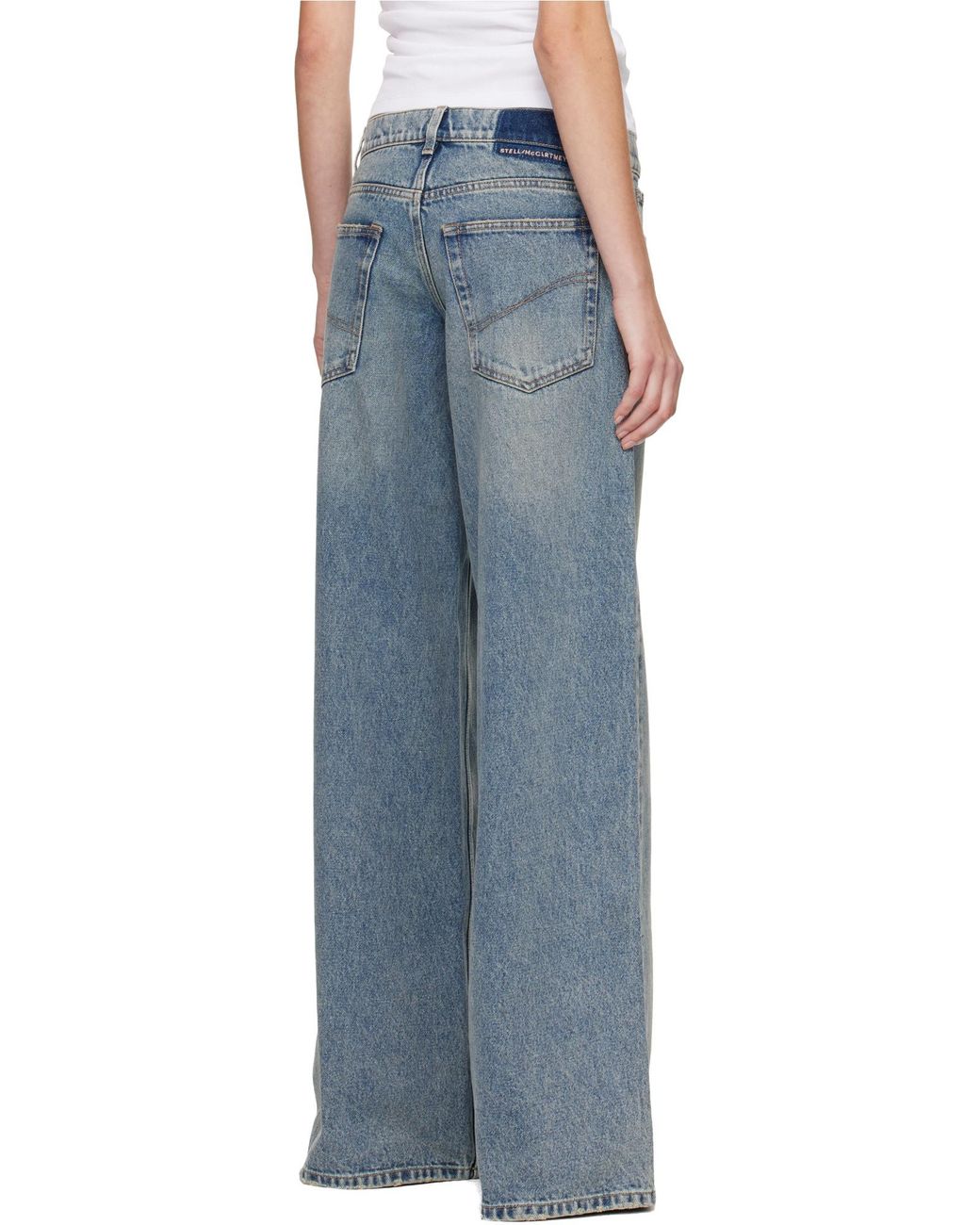Stella McCartney Blue Vintage Wash Wide-Leg Jeans