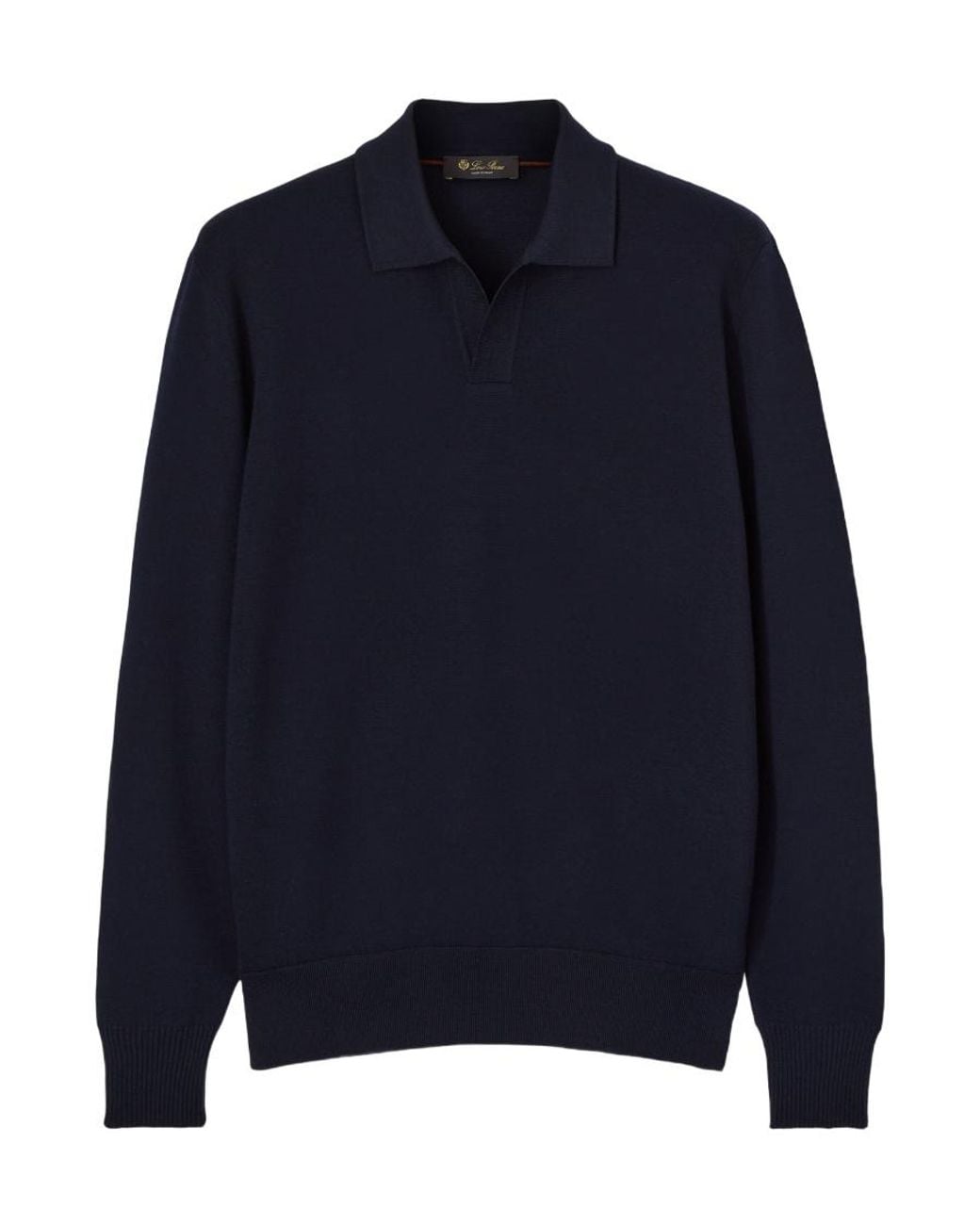 Loro Piana Blue Buttonless Polo Shirt for men
