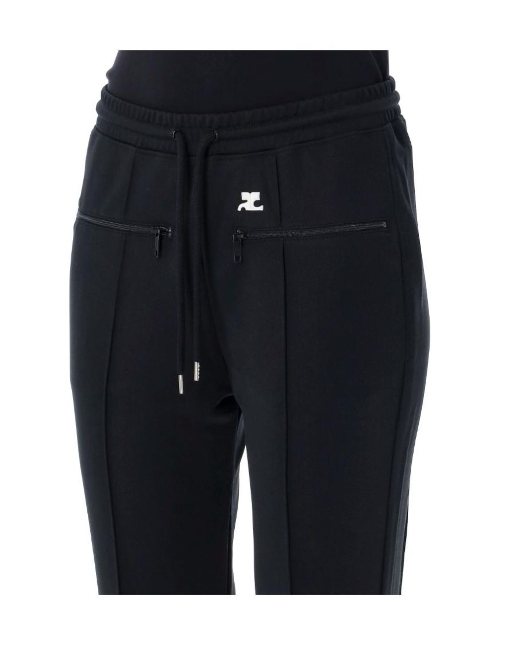 Courreges Black Courrèges Interlock Drawstring Bootcut Pants