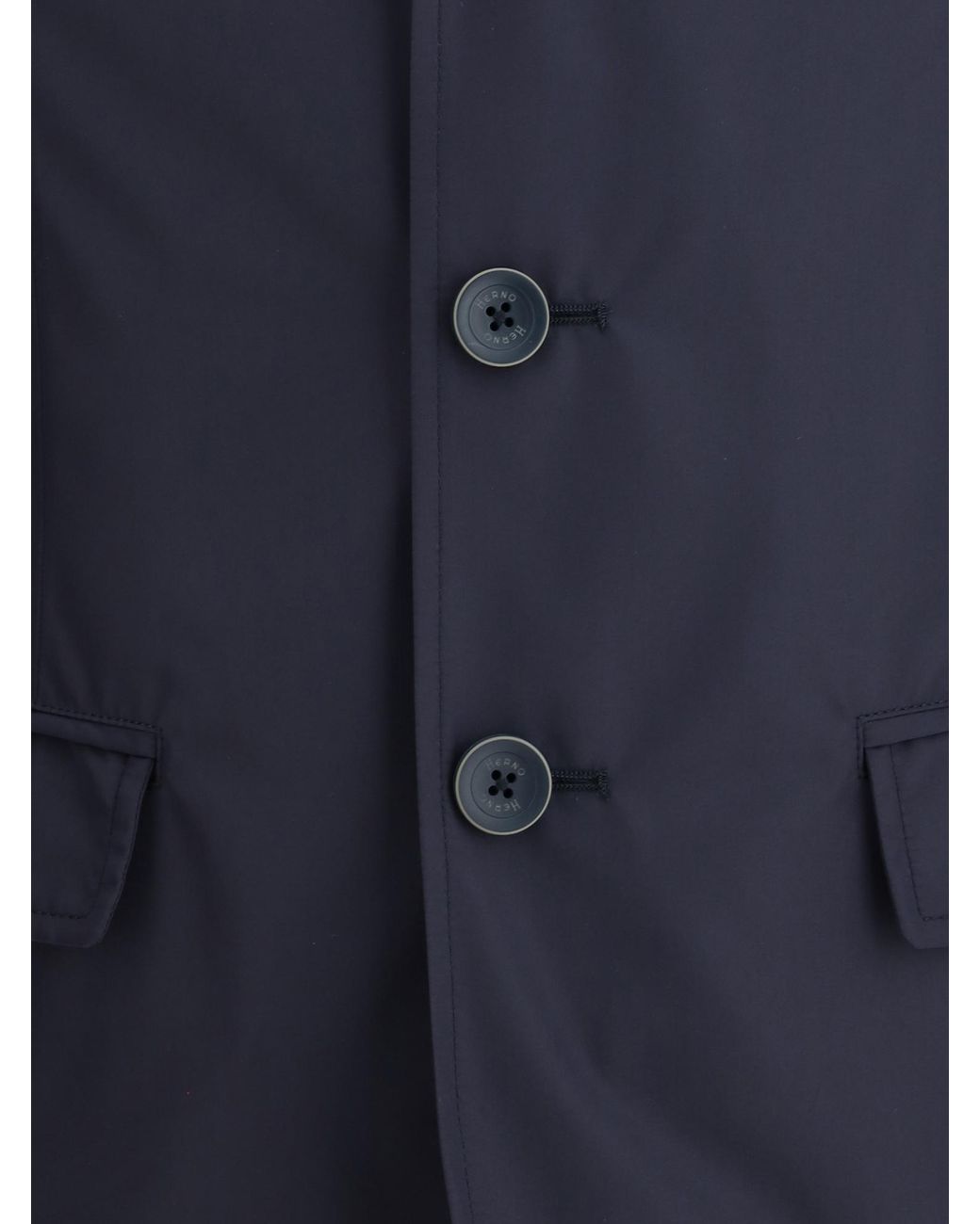 Herno Blue Three-Button Jacket for men