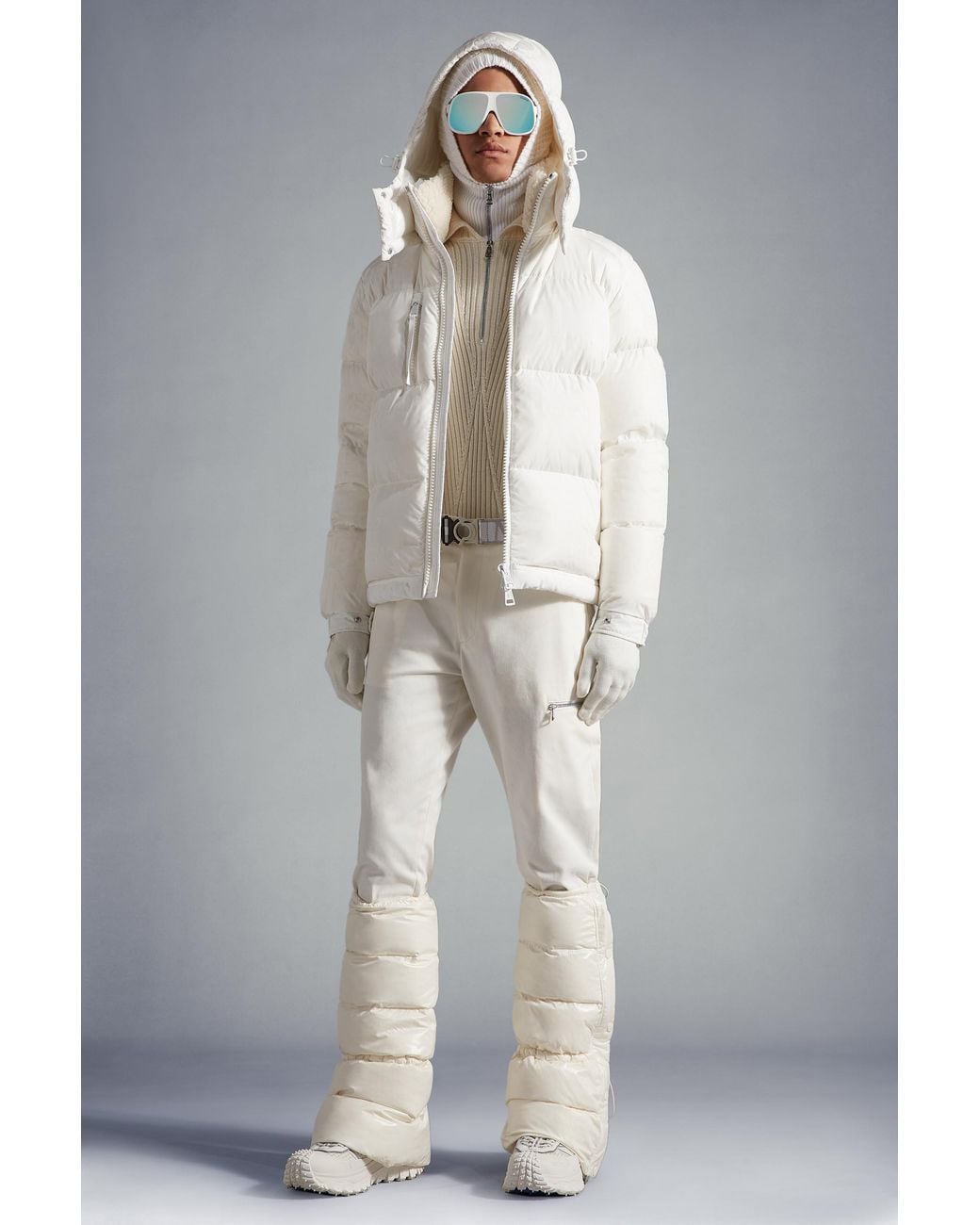 Moncler White Tarentaise Short Down Jacket for men
