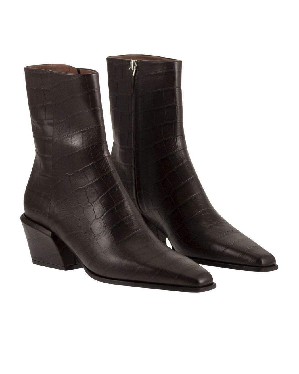 Paris Texas Brown Block-Heel Ankle Boots