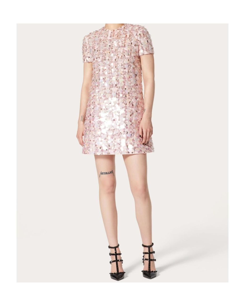 Valentino Pink Short Sleeve Dress