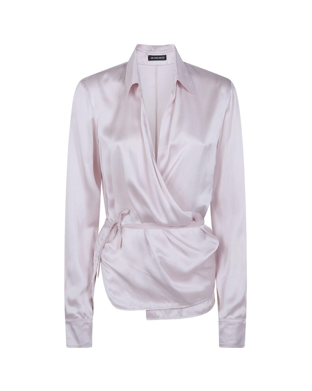 Ann Demeulemeester Purple 'Alba' Asymmetric Wrap Shirt
