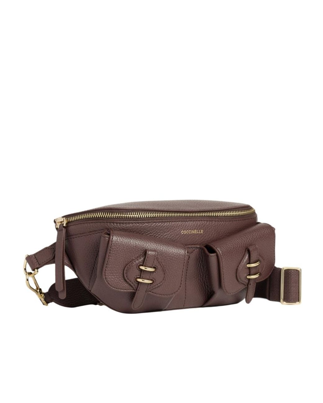Coccinelle Brown Mavery Pocket Zipped Belt Bag