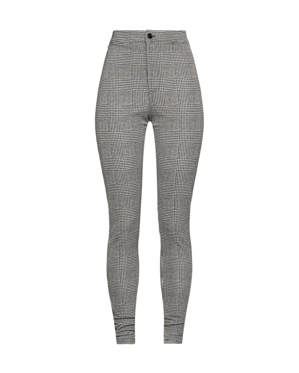 Saint Laurent Gray Plaid Casual Pants