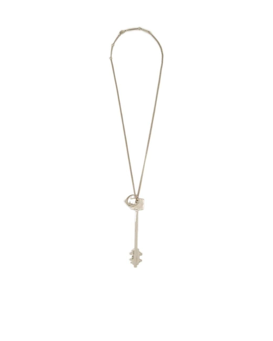Rabanne White Rabanne Key-Pendant Necklace