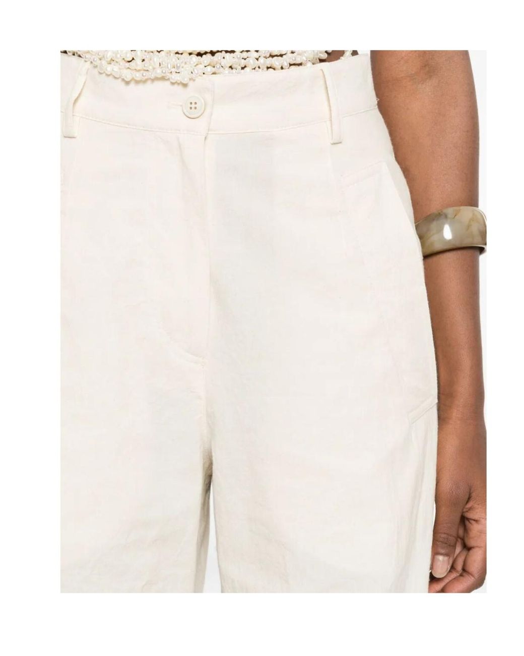 Dries Van Noten White Pincks Casual Pants