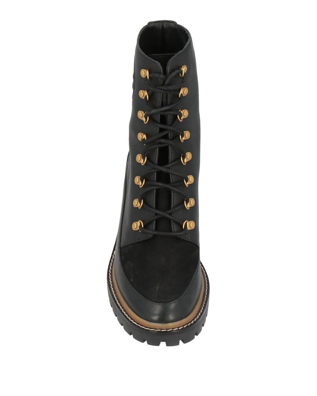 Tory Burch Black Minimalist Lace-Up Ankle Boots