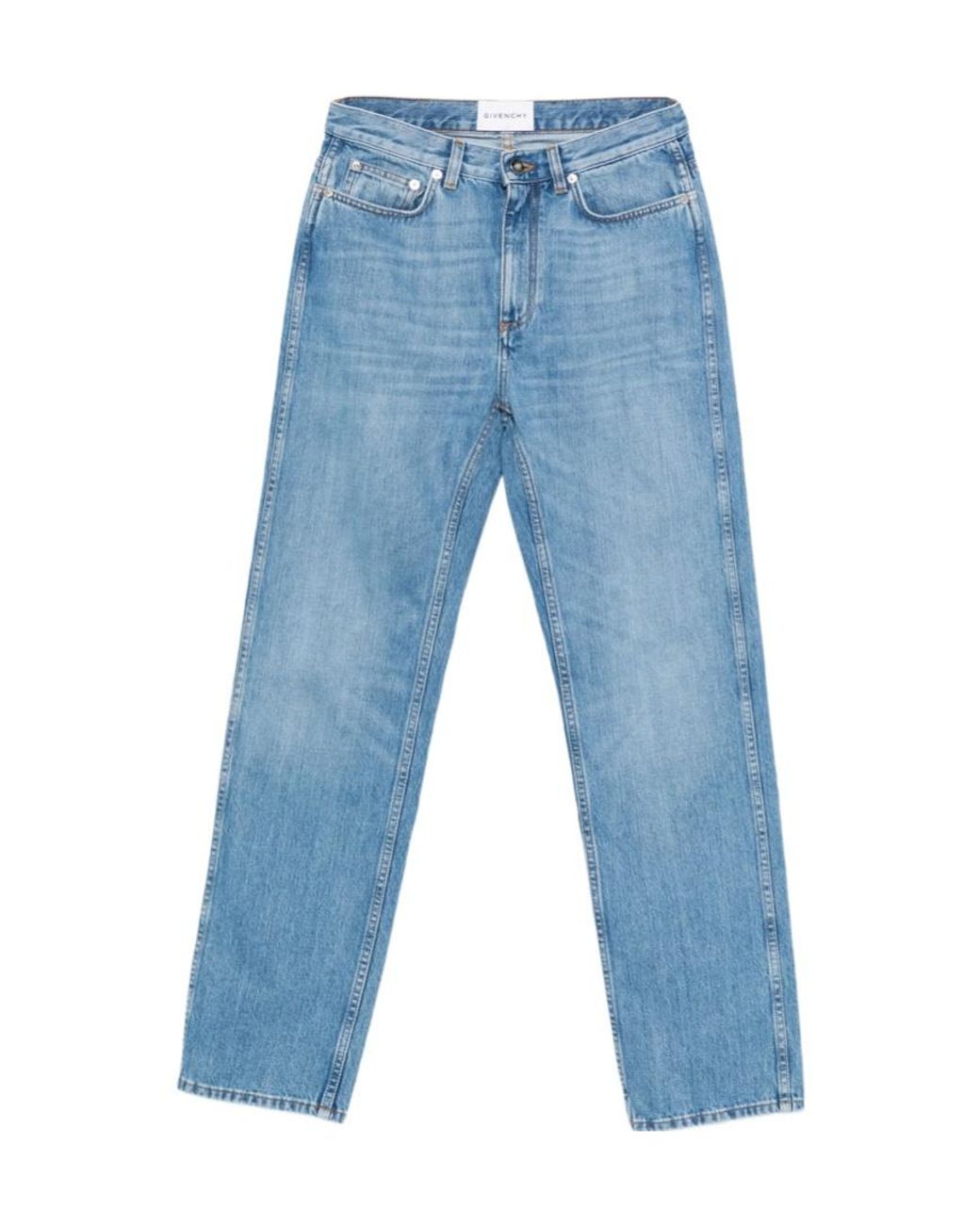 Givenchy Blue High-Waisted Straight-Leg Jeans
