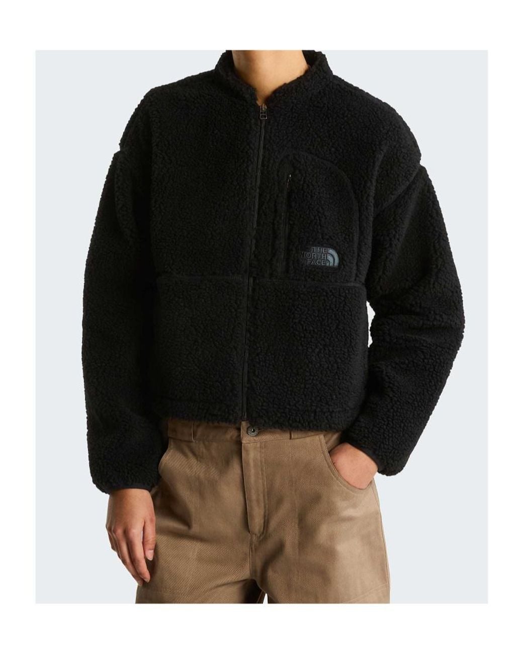The North Face Black Teddy-Texture Zip-Up Jacket