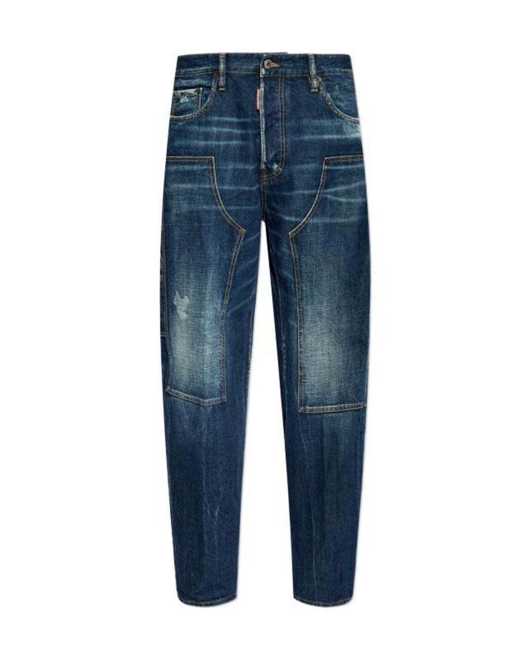 DSquared² Blue Loose Carpenter Jeans for men