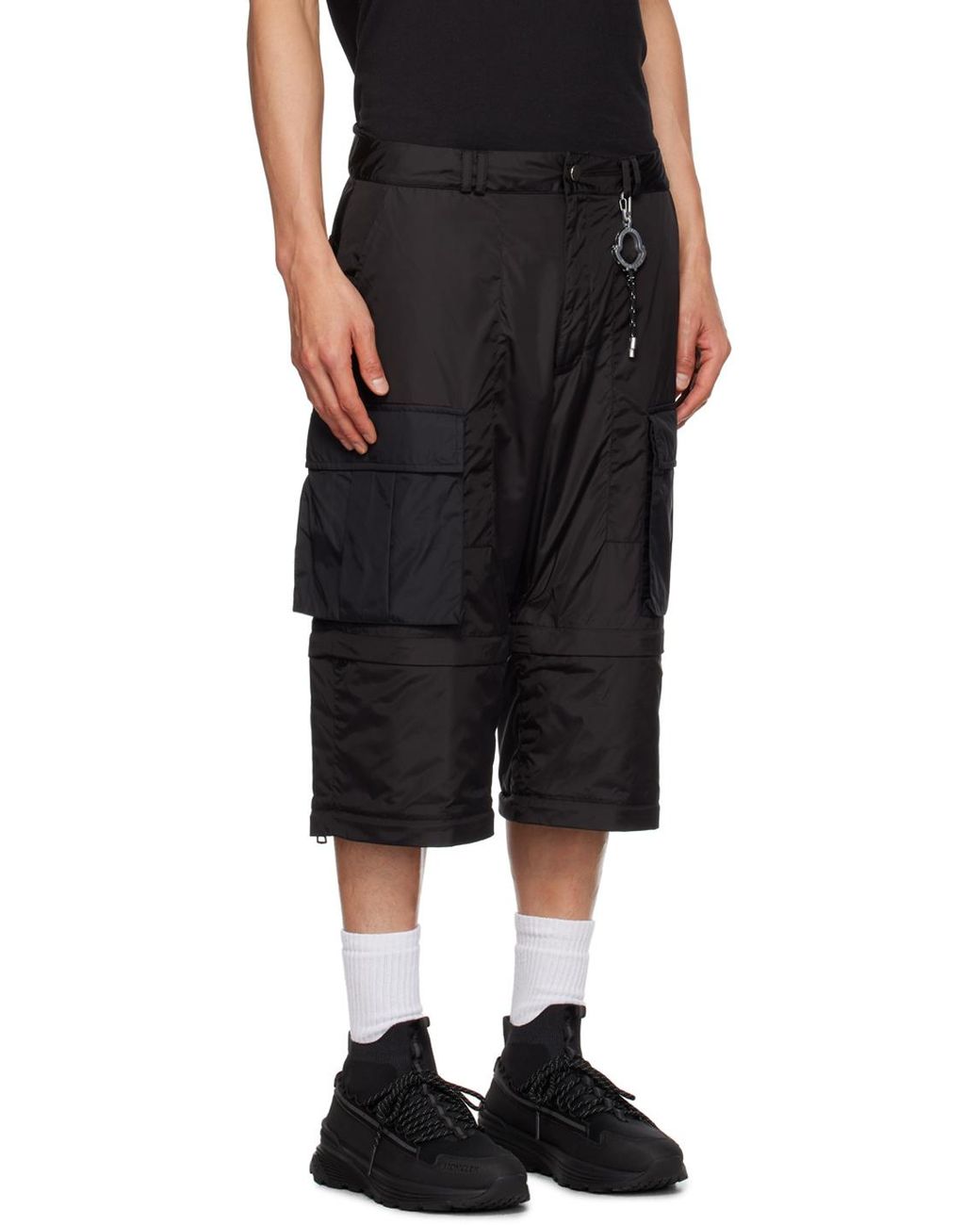 Moncler Black X Pharrell Williams Padded Cargo Trousers for men