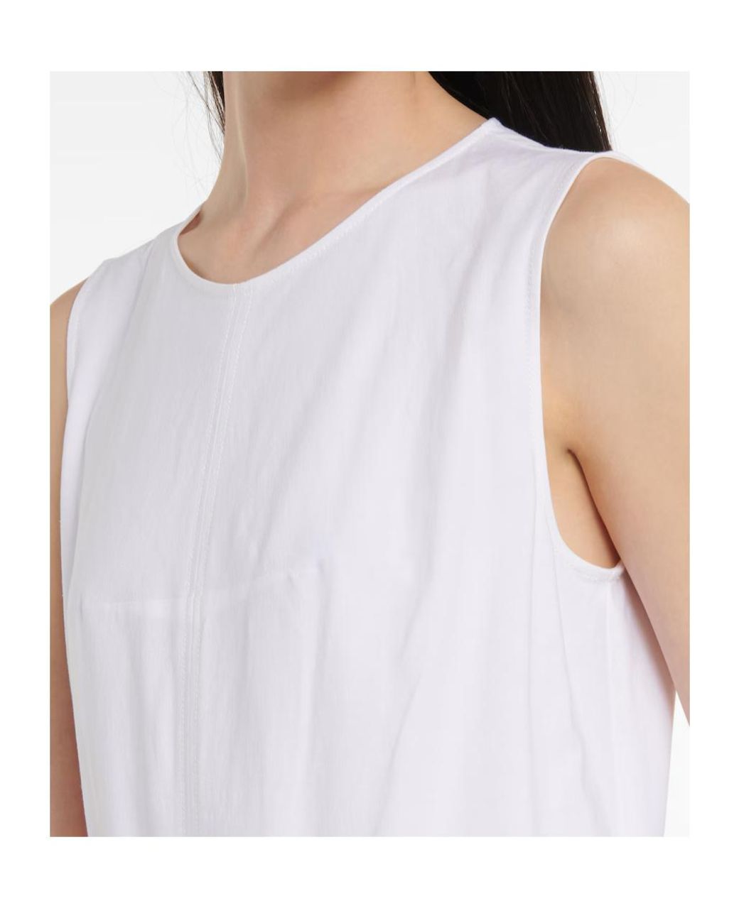 MM6 by Maison Margiela White Blend Maxi Dress