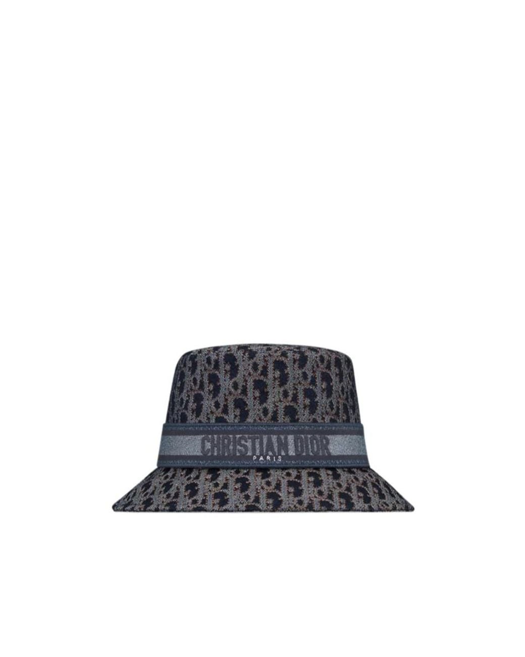 Dior Blue Oblique Denim D-Bobby Small-Brim Bucket Hat