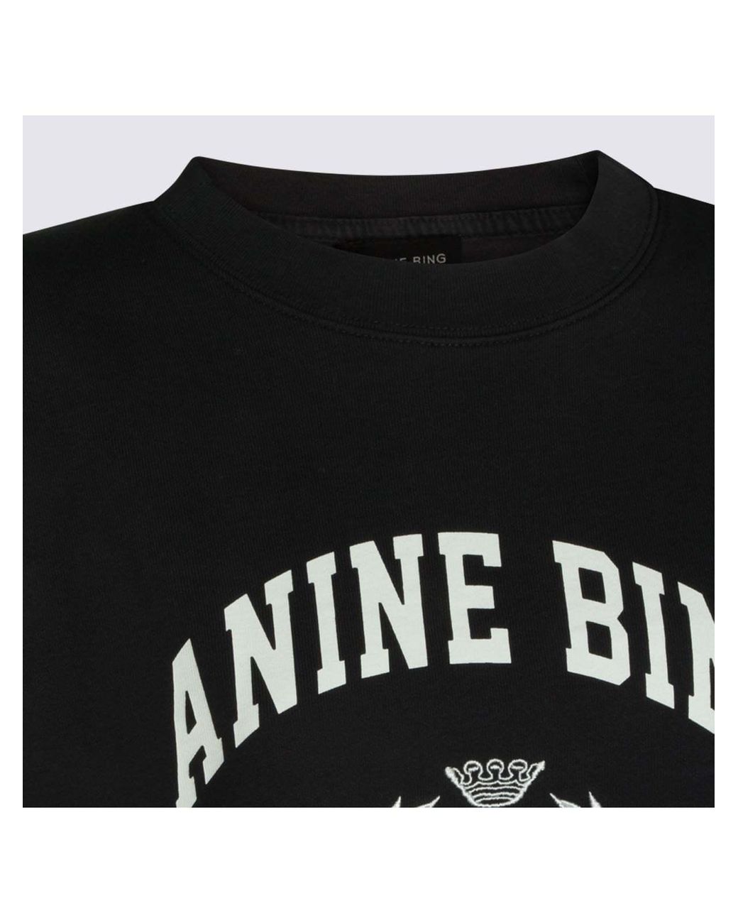 Anine Bing Black Miles Logo Sweatshirt