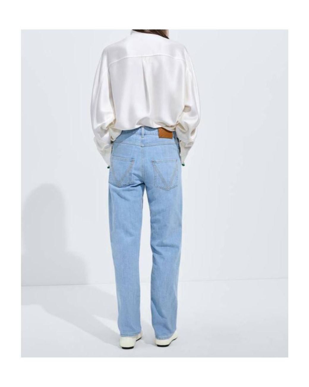 Bottega Veneta Blue Light Chambray Straight Jeans