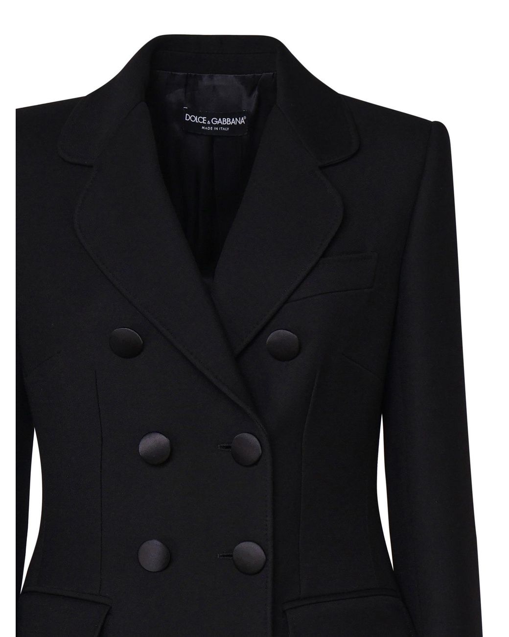 Dolce & Gabbana Black Double-Breasted Coat