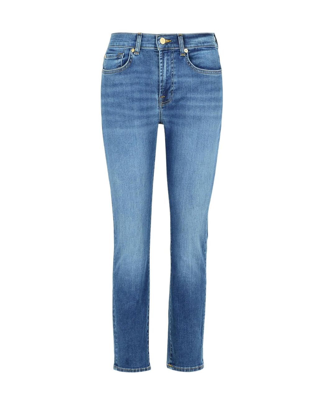 7 For All Mankind Blue Relaxed Skinny Jeans