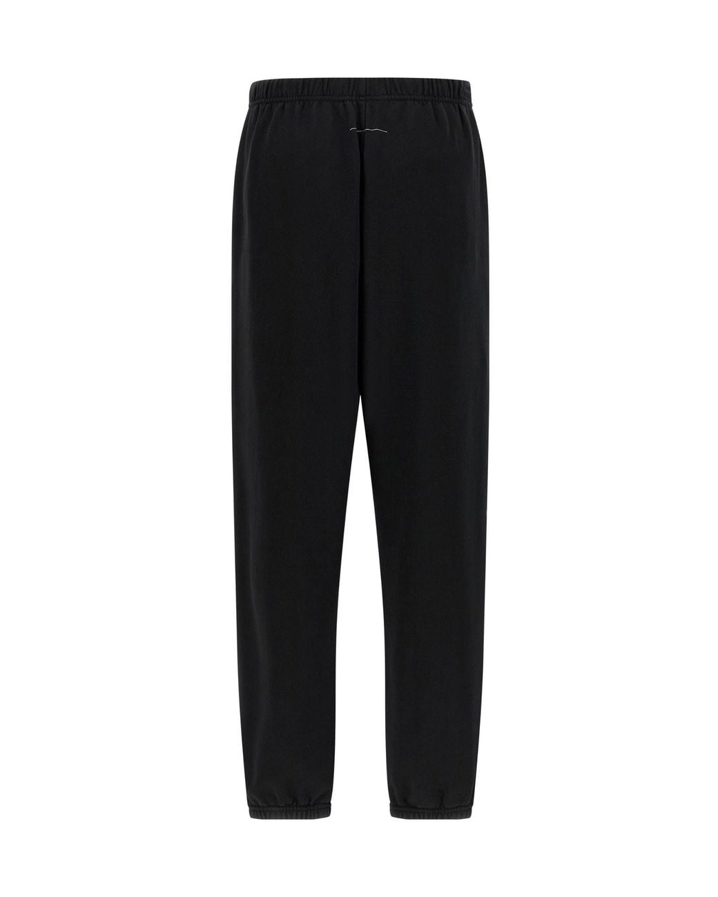 MM6 by Maison Margiela Black Elastic-Waistband Tapered Trousers