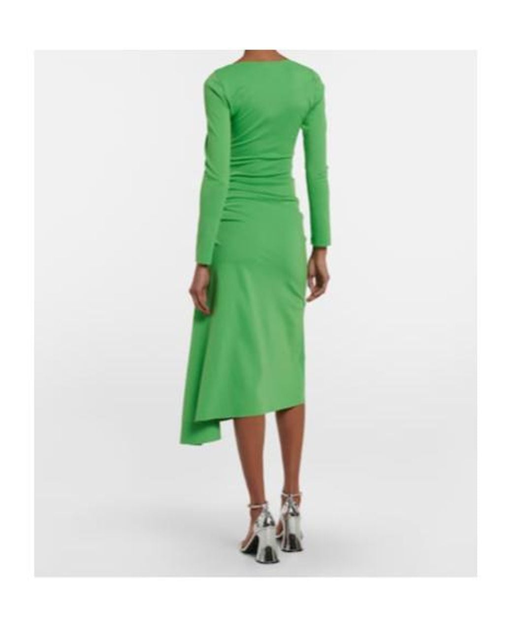 Marni Green Ruched Midi Dress