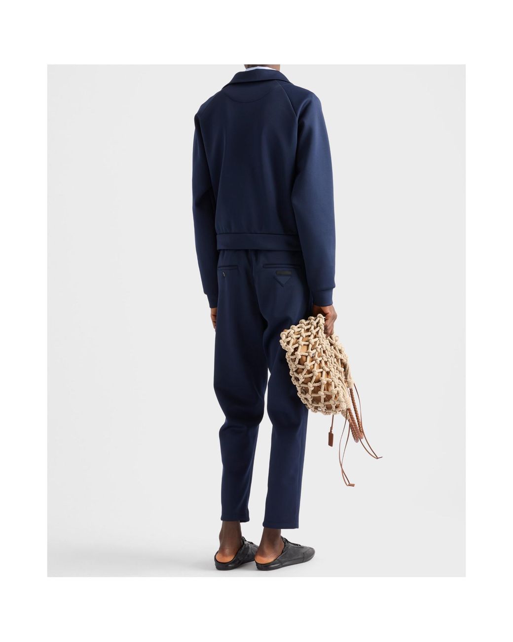 Prada Blue Technical Slim Jacket for men