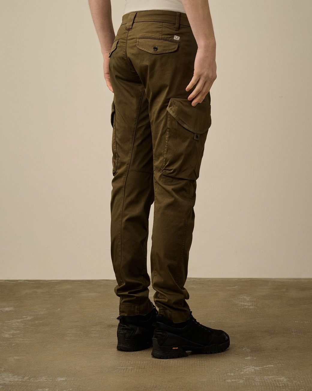 C P Company Green Belt Loop Track Pants for men