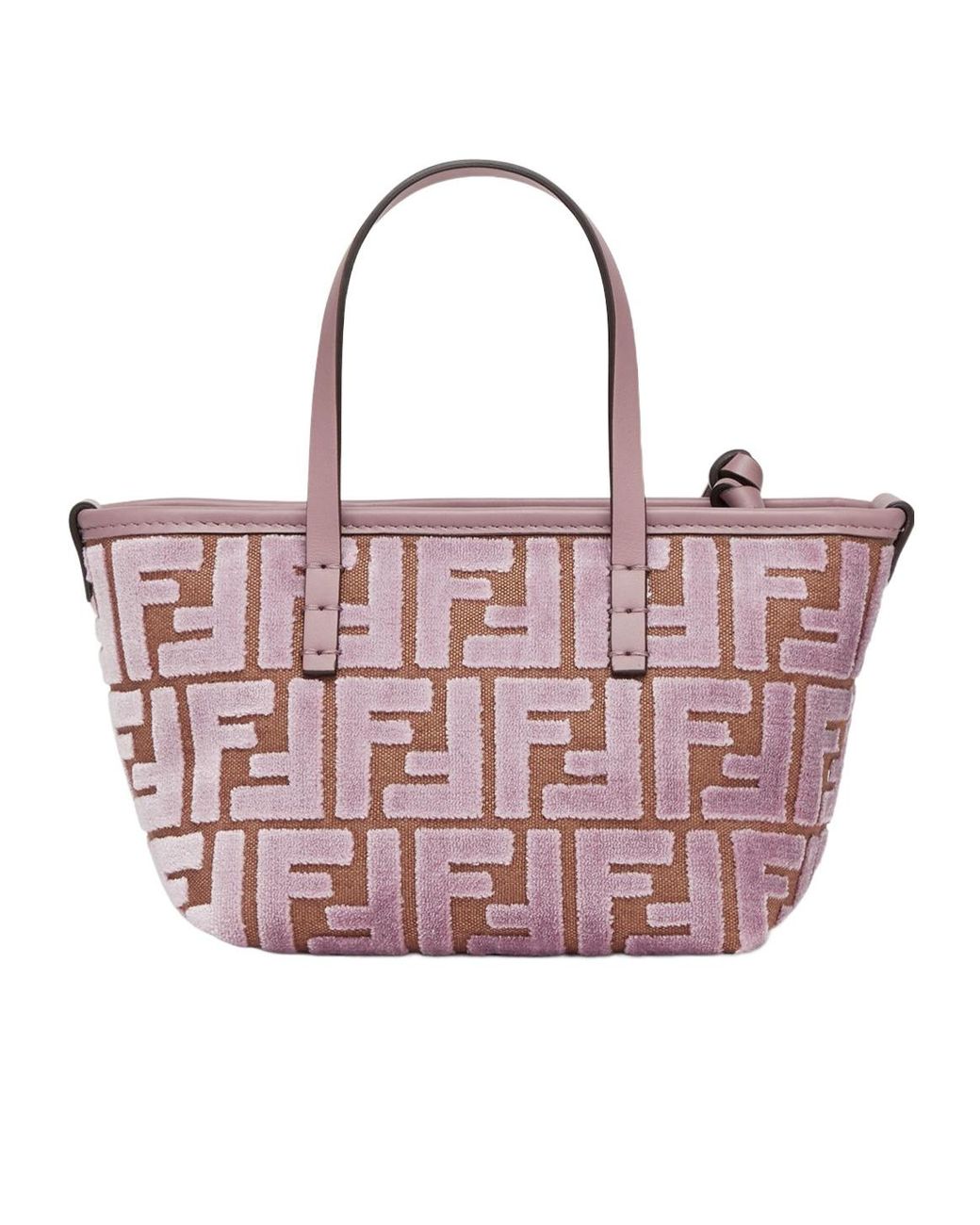 Fendi Pink Roll Monogram Mini Tote Bag