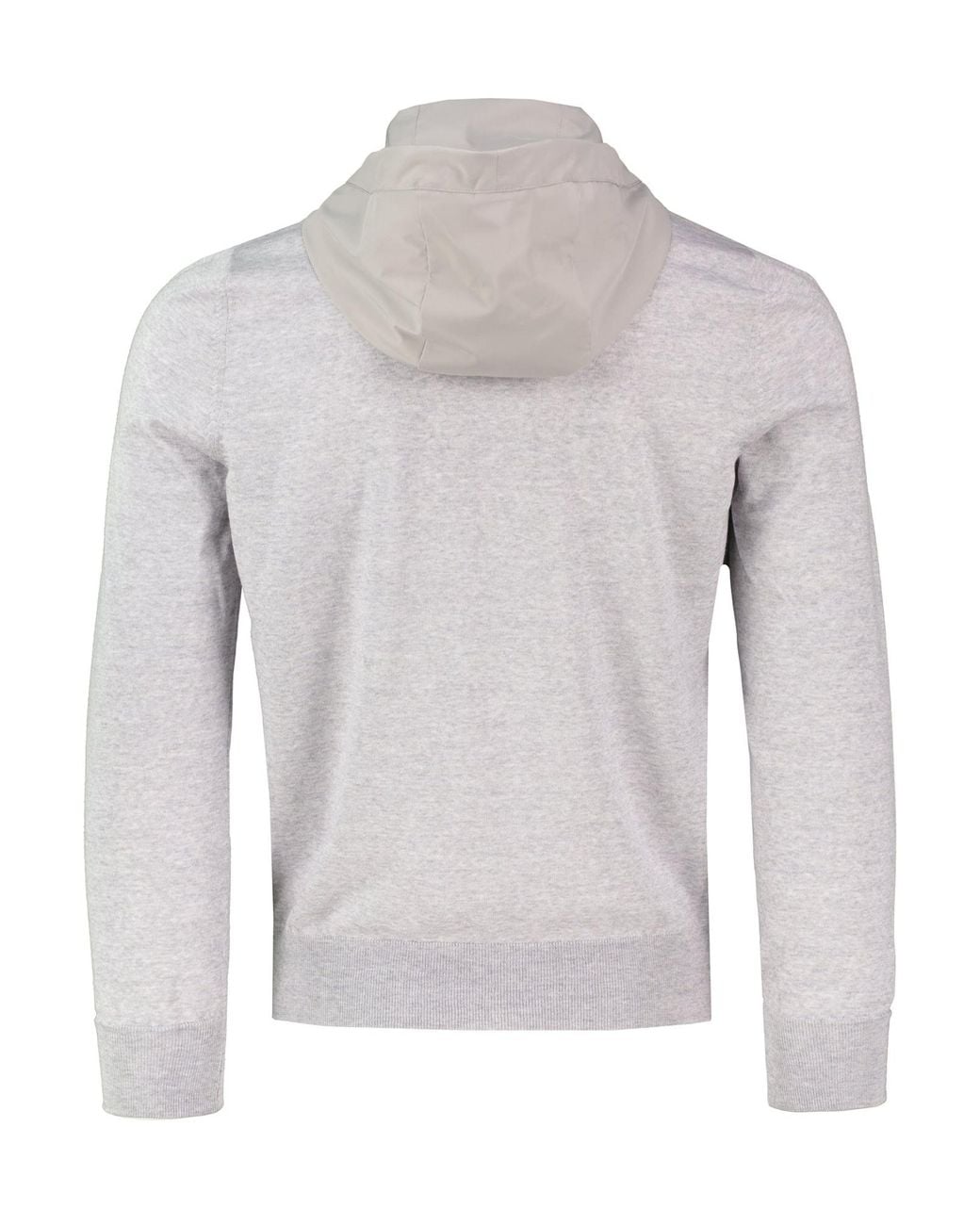 Gran Sasso Gray Zipped Hooded Jacket for men