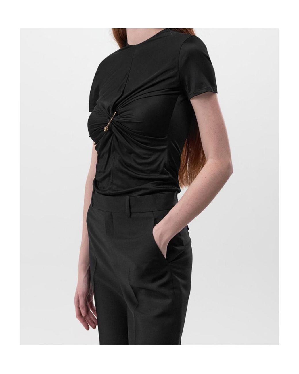 Versace Black Safety Pin Top