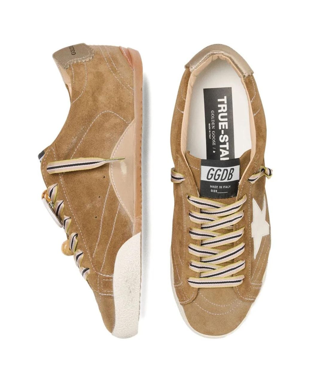 Golden Goose Deluxe Brand Brown True-Star Suede Leather Sneakers