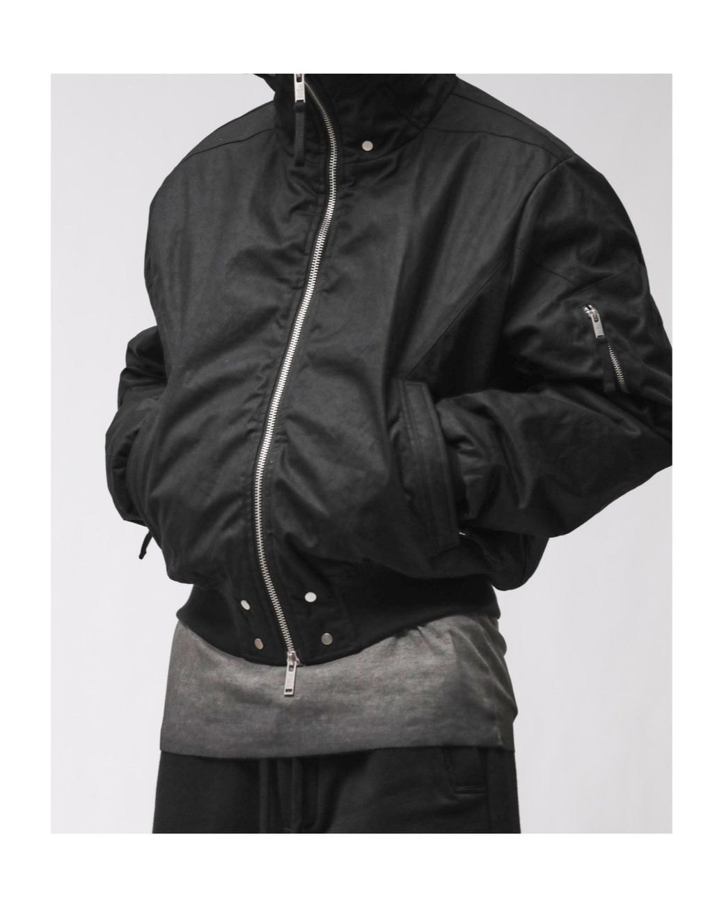 Thom Krom Black M J 89 Oversized Hooded Jacket for men