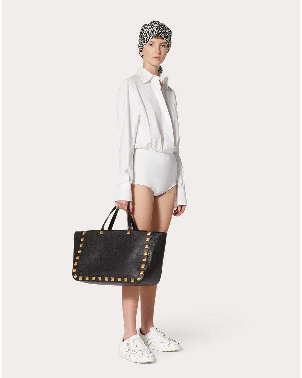 Valentino White Buttoned Shirt Playsuit